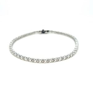 14k White Gold Tennis Bracelet with Diamonds, 7.0 Inches